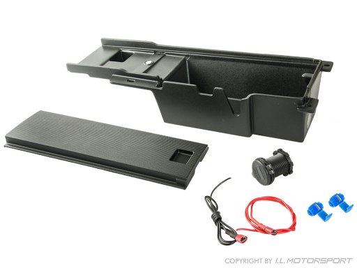 MX-5 Enlarged Center Console with USB Quick Charge QC3.0 - Black