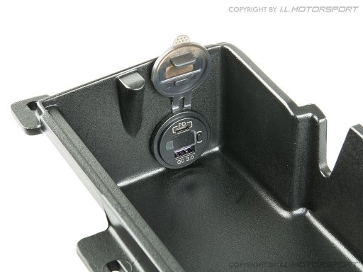 MX-5 Enlarged Center Console with USB Quick Charge QC3.0 - Black