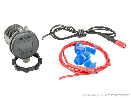 MX-5 vergrößertes Mittelfach mit USB Quick Charge QC3.0 - schwarz