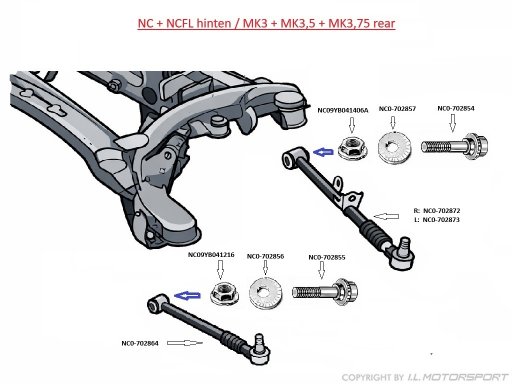 MX-5 Rear Lower Lateral Link Arm Left