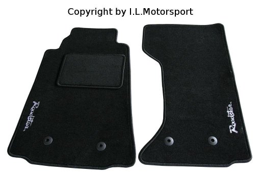 MX-5 Floor Mat Set With Roadster Logo White