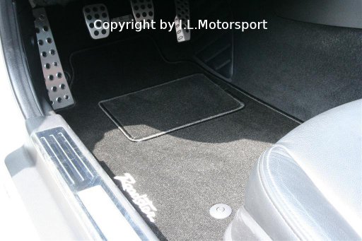 MX-5 Floor Mat Set With Roadster Logo White