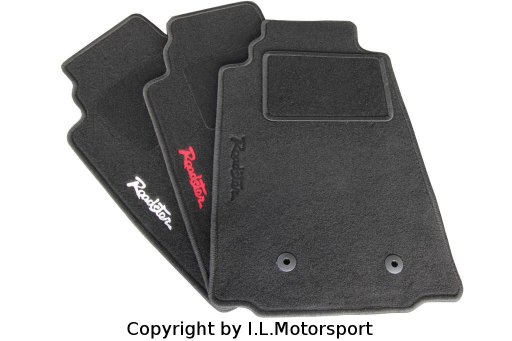 MX-5 Floor Mat Set With Roadster Logo White