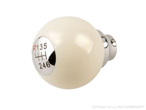  MX-5 shift knob snooker white chromed 6 speed