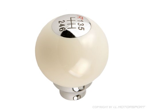  MX-5 shift knob snooker white chromed 6 speed