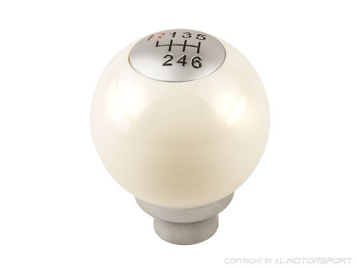 MX-5 shift knob snooker white anodized 6 speed