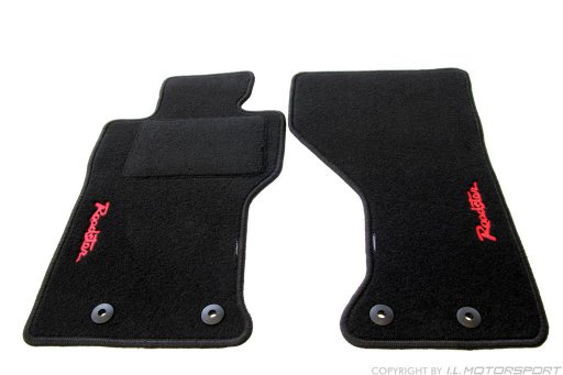 MX-5 Black Carpet Mat Set With Red Roadster Logo