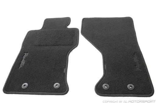 MX-5 Black Carpet Mat Set With Black Roadster Logo