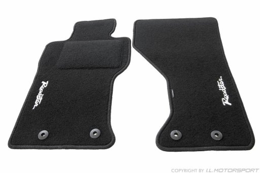 MX-5 Black Carpet Mat Set With White Roadster Logo