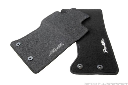 MX-5 Black Carpet Mat Set With White Roadster Logo