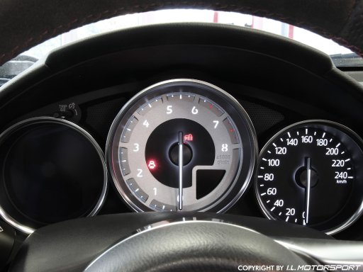 MX-5 Toerenteller / Speedometer Wijzerplaat Zilver