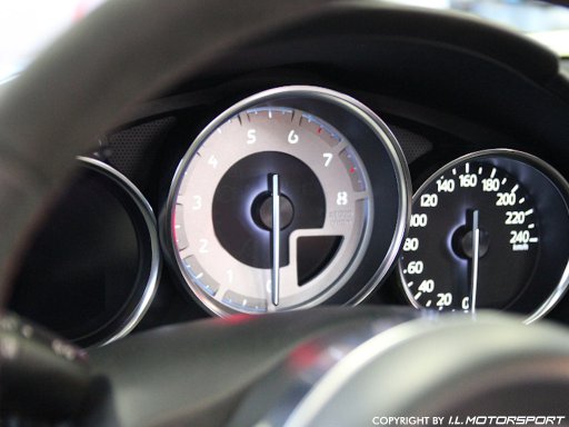 MX-5 Toerenteller / Speedometer Wijzerplaat Zilver