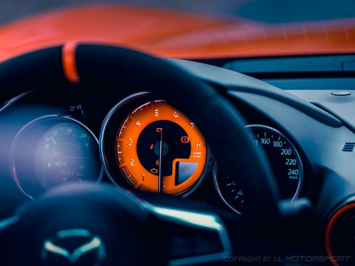 MX-5 Tachometer / Speedometer Dial Face Orange