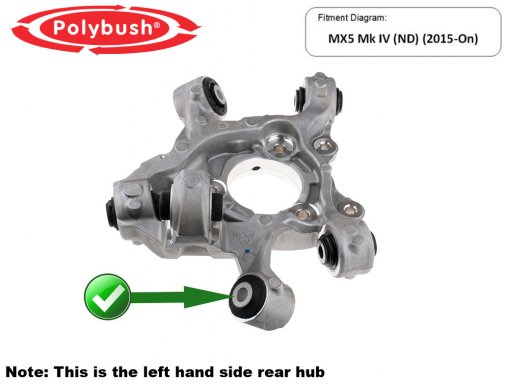 MX-5 Polybush Hinterradnabe, untere Querlenkerbuchse, ND