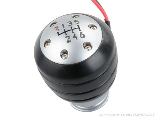 Gear knob anodised illuminated with Alcantara shift bag