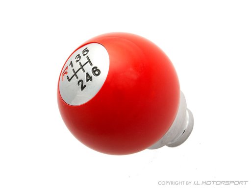 MX-5 shift knob snooker chromed / red 6 speed