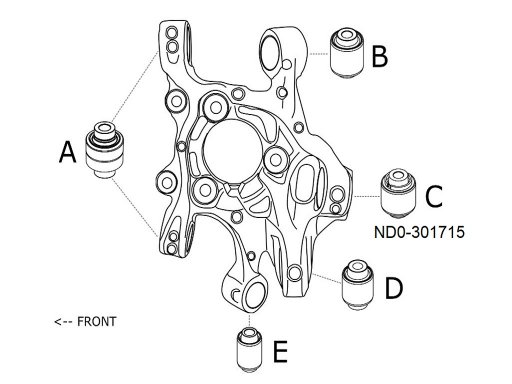 MX-5 Rear Upper Lateral Arm Front Bush MK4
