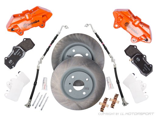 MX-5 Brembo 4 Kolben Bremsen Komplett Kit vorne ND orange