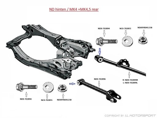 MX-5  Alignment bolt rear carriage MK4