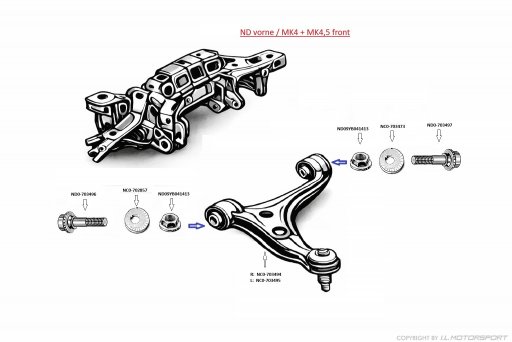 MX-5 Querlenker vorne unten rechts ND