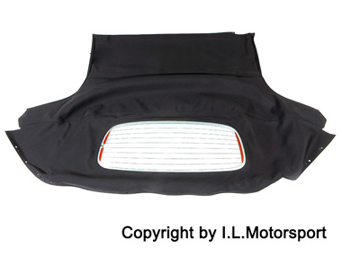 MX-5 Black Mohair Hood With Glass Window 