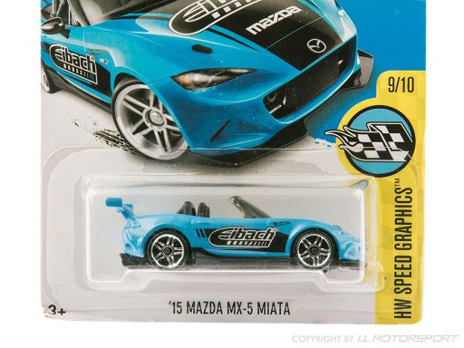 MX-5 Modellauto Hot Wheels ND Blau / Schwarz 1:64