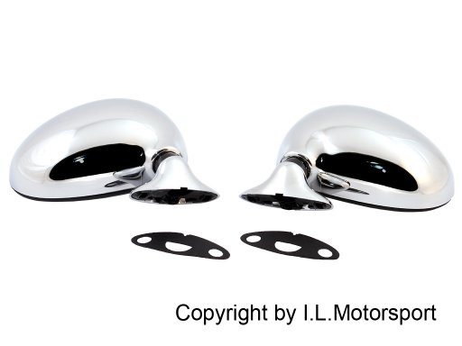 MX-5 Manual Mirror Set Chromed ECE Type Approved I.L.Motorsport