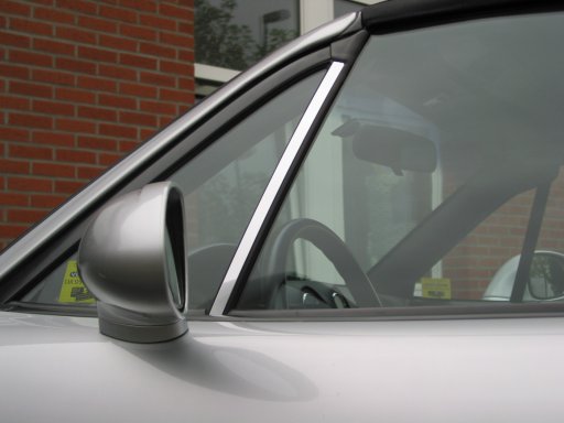 MX-5 Blende Dreiecksfenster silber Eloxiert