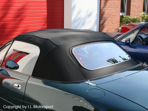 MX-5 Black Mohair Hood Glass Window