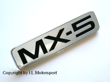 Embleem MX5 Chroom / Zwart Origineel