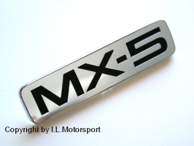 Emblem MX5  chrom / schwarz  NB