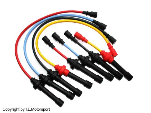 8 mm bleu Plug Wires MAZDA MX5 mk2 NB 1.6 1.8 HT Leads & NGK Spark Plugs Set