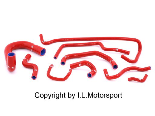I.L.Motorsport Silicone Hose Set 9 Pieces Red