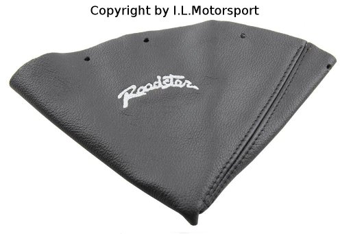 MX-5 Shifter Boot Black Leather With Silver Logo