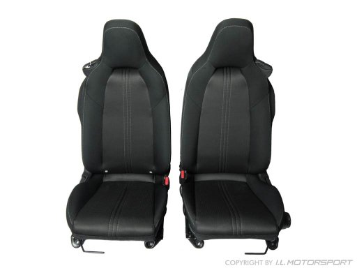 MX-5 Set Of Fabric Version Two Seats left / right - silver Stitching with side airbag