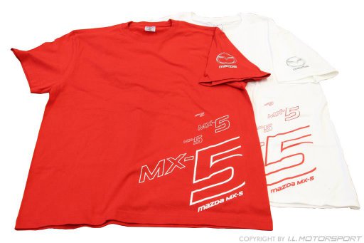 MX-5 T-Shirt, Kurzarm / Damenschnitt  - weiss M