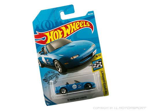 MX-5 Modellauto Hot Wheels 91 NA Blau 1:64