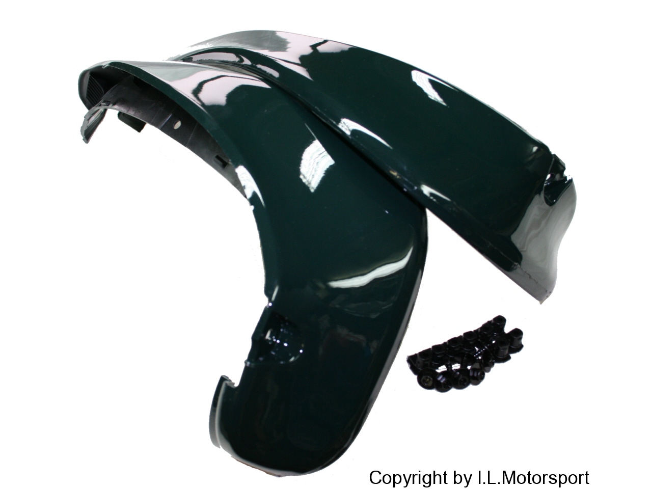 MX5 Mud Guards Set Rear Mk1 painted green / HU