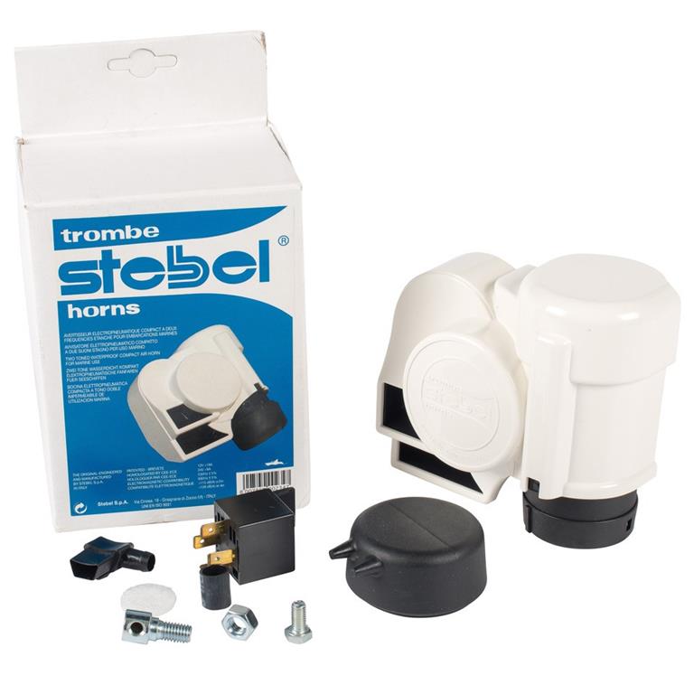 Stebel Nautilus Compact Chrome 12V - Tromba Pneumatica Bitonale Potente E Mini