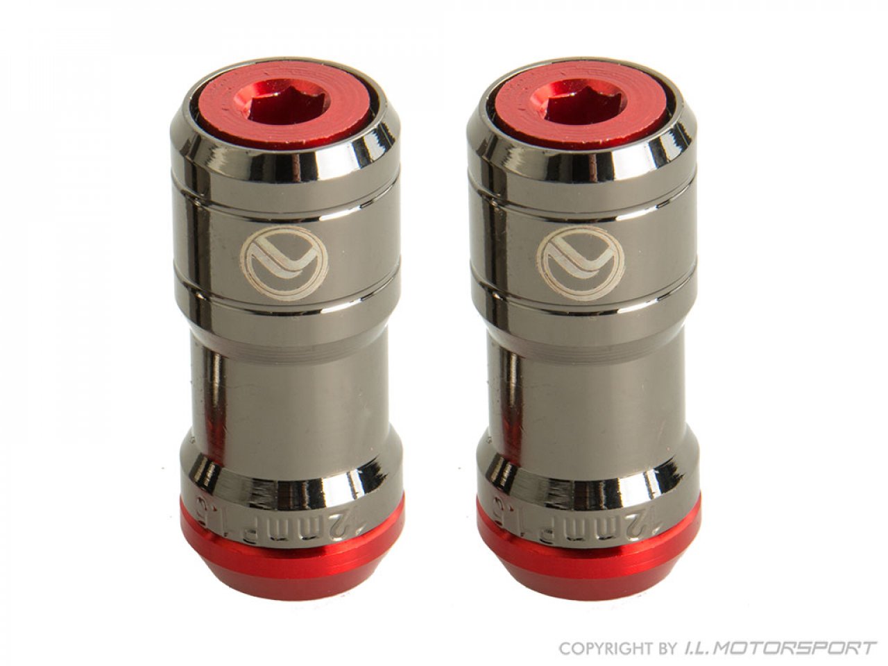 MX-5 Customized wheel lock set 16 pieces red, M12 x 1.5