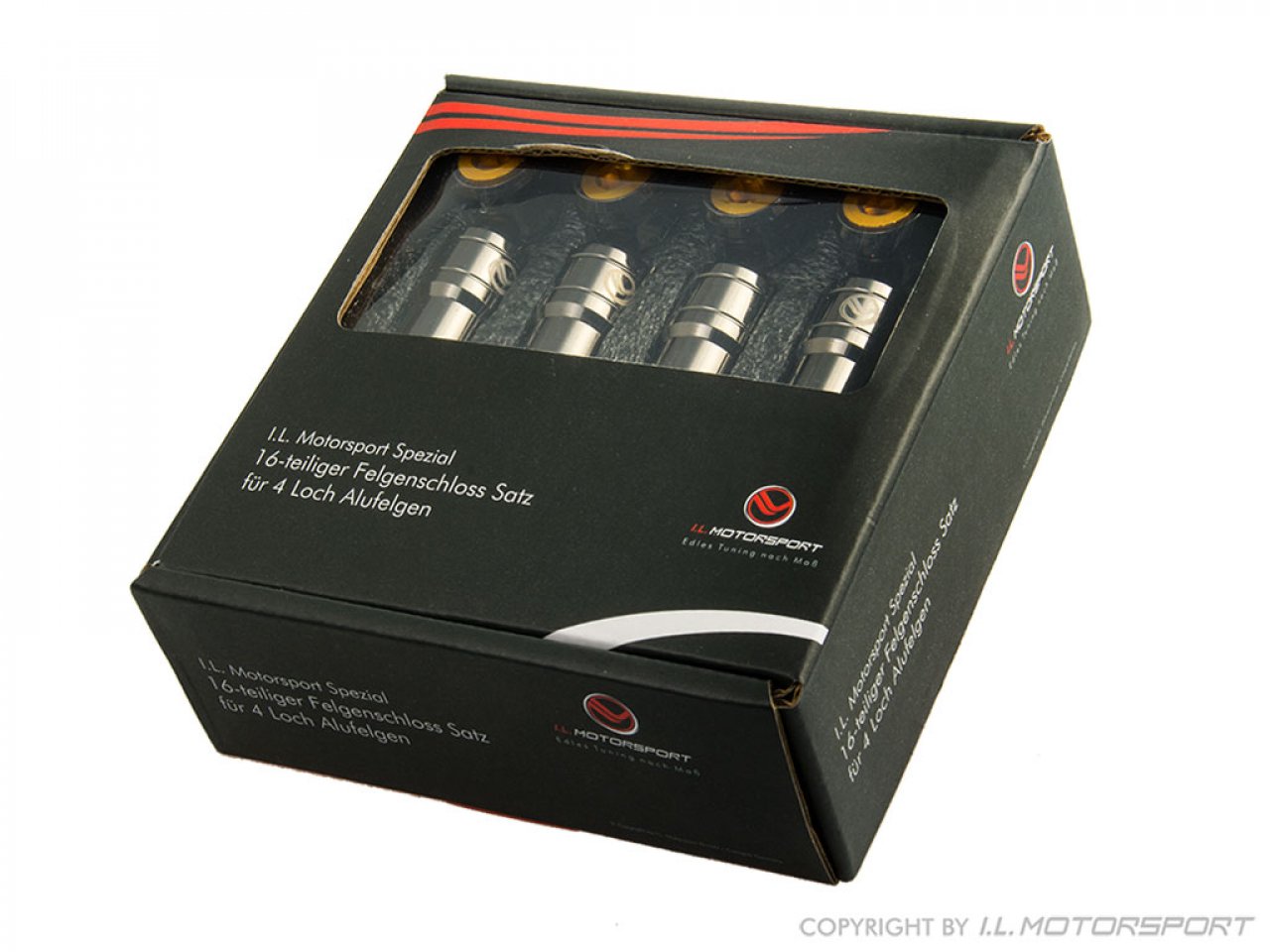 MX-5 Customized Felgenschloss Satz 16 teilig gold, M12…