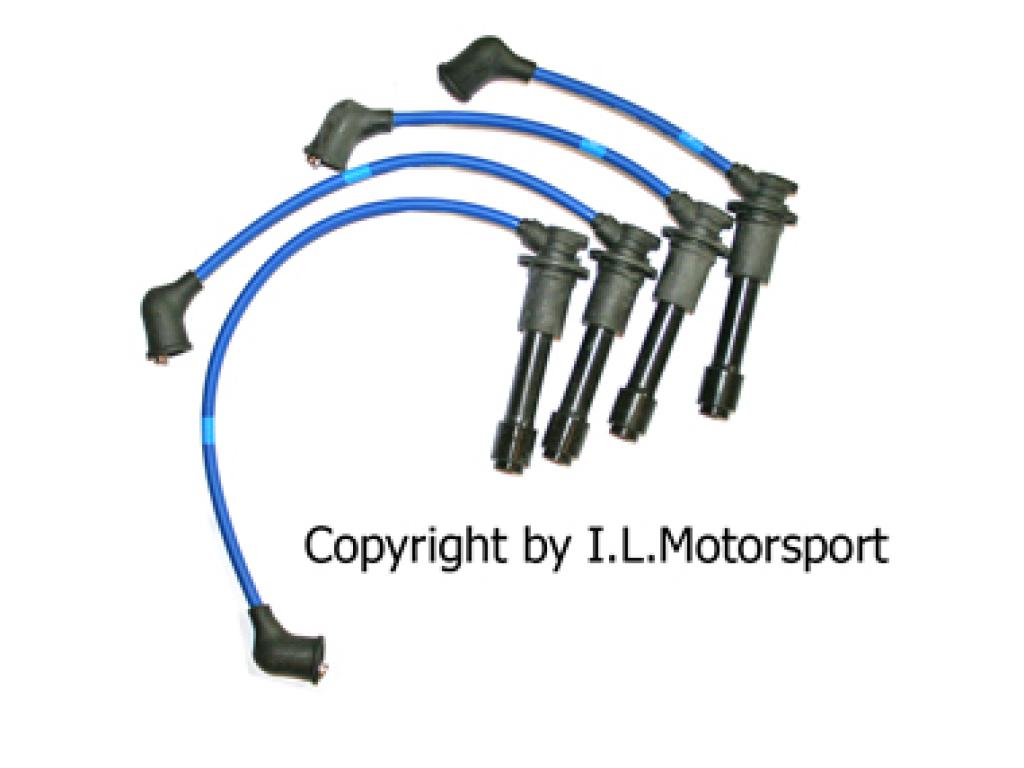 GENUINE BLUE NGK SILICONE IGNITION LEADS WIRES MAZDA MX5 1.6 & 1.8 