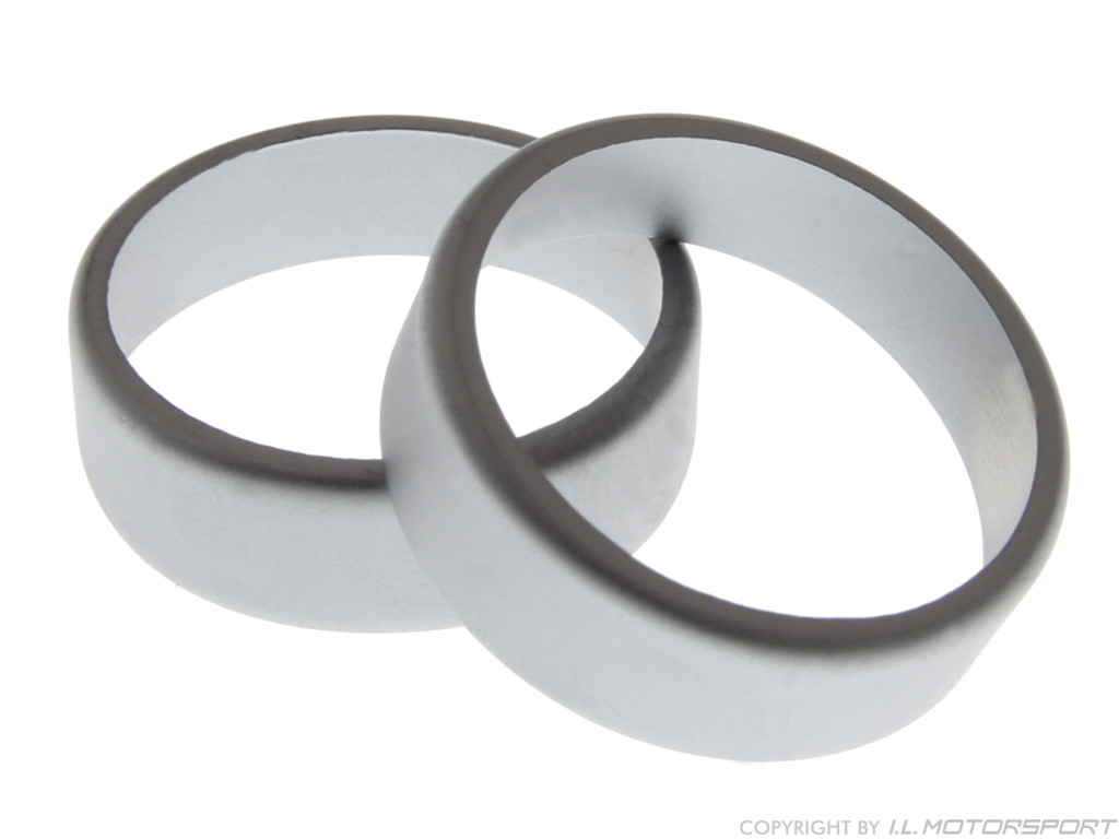 MX5 Radio Knob Covers Brass Silver Eloxated Set