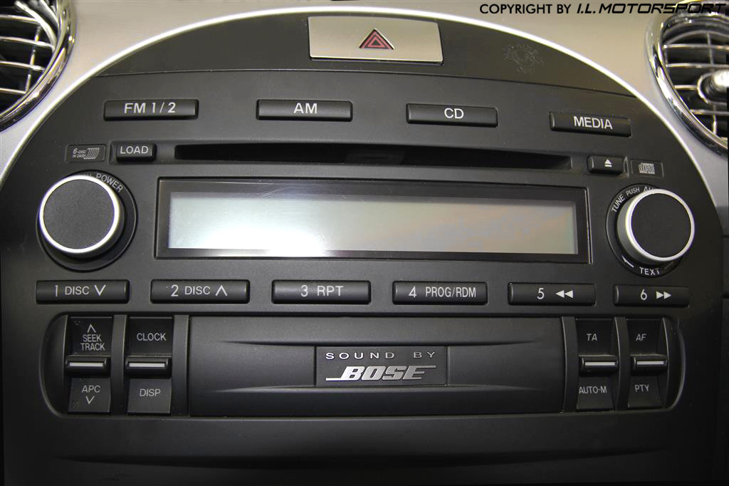 MX5 Radio Knob Covers Brass Silver Eloxated Set