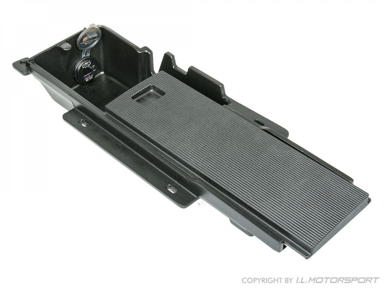 MX-5 Enlarged Center Console Insert & 12 Volt Black